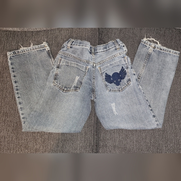 Boys Distressed Vintage Dickies Jeans with Skull Patch. Size 8 - Picture 9 of 12